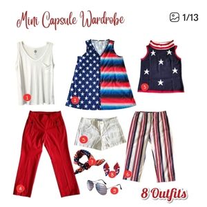 PATRIOTIC MINI CAPSULE WARDROBE  SMALL/6